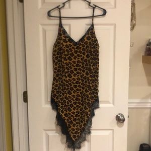 Asymmetric Hem Slip Dress